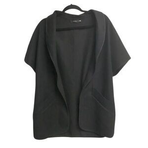 ARITZIA Wool Laverton Poncho Blazer Jacket Black